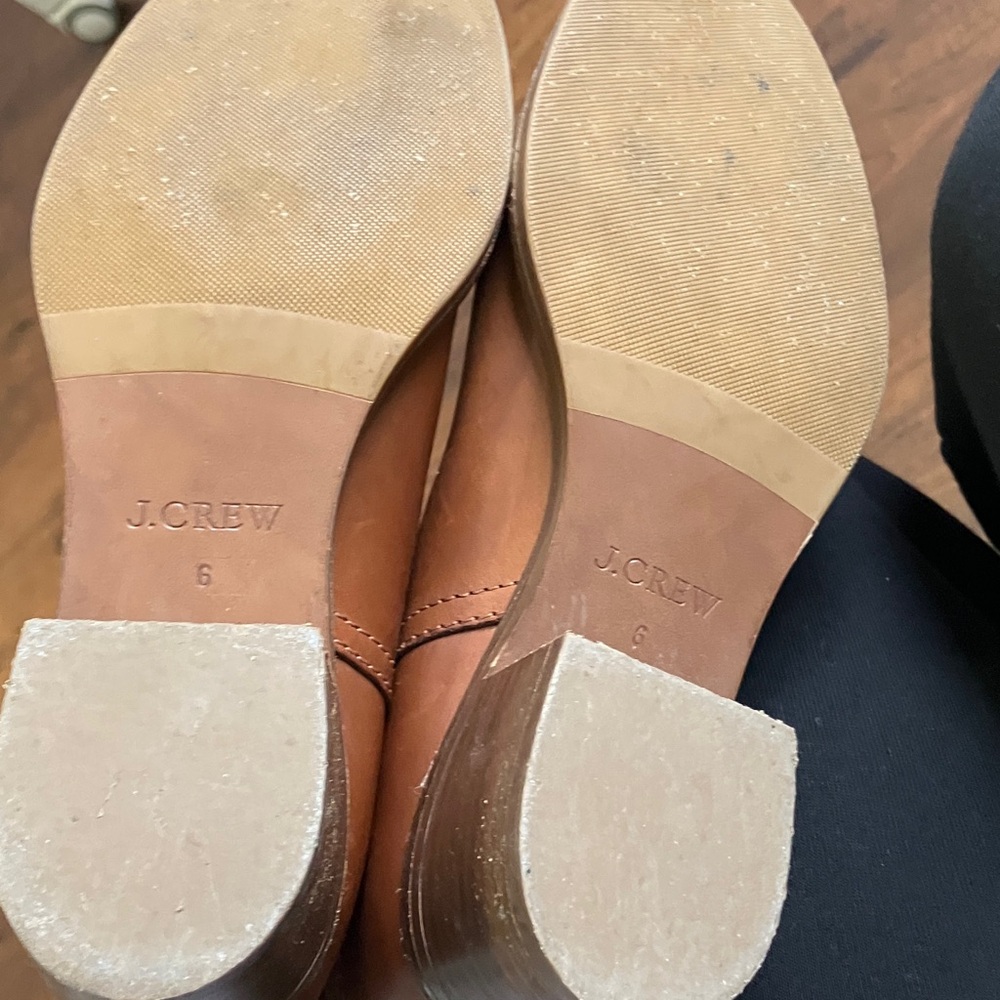 J. Crew Parker leather ankle boots in cognac size 6 - Picture 11 of 14